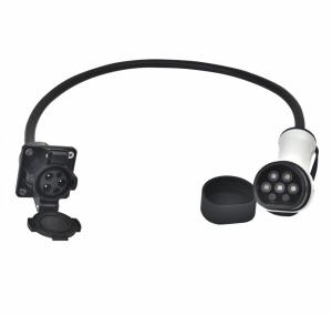 Quality J1772 Type 1 To Type 2 Electric Vehicle Adapter Cable 0.5m wholesale