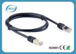 Black Shielded Cat6 Patch Cable / FTP STP Patch Cord High Temperature Resistant