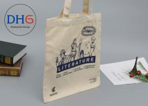 China Large Navy Natural Cotton Canvas Tote Bag Cross Stitching Handle Eco Friendly on sale
