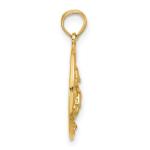 10k Yellow Gold Dolphin Charm Necklace Pendant Fish Sea Life Fine Jewelry For