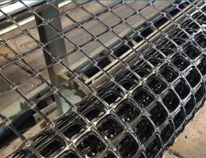 Quality 65x65mm PP Extruded Biaxial Fiberglass Geogrid Retaining Wall Mesh 30/30kn wholesale