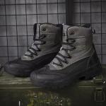 Waterproof Tactical Safety Shoes Grey Slip Resistant Combat Boots For Hiking