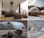 Snowproof Winter Resort Geo Dome Tent Igloo Camping Tents 200 Kg/Sqm