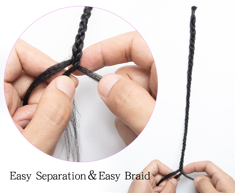 Synthetic Hair Extension Jumbo African Braids Braid Compression Pre Stretched