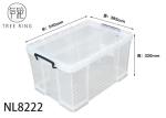 Clear / Transparent Collapsible Plastic Crate Lightweight 45l For Office
