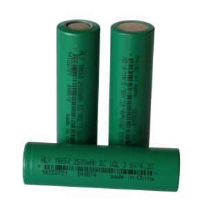 Quality 2500mAh 3.6V Customized Rechargeable Solar Battery 18650 Power Cell wholesale