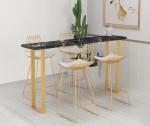 Metal Frame Nordic Marble Bar Height Table