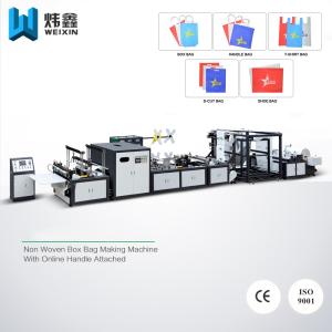 Quality Handle Attached Non Woven Bag Making Machine For T - shirt Bag Drawstring Bag wholesale