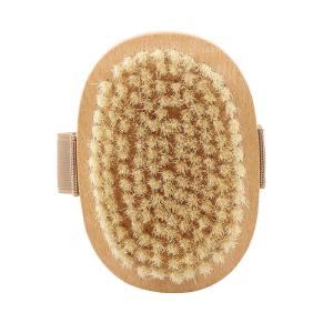 Quality Dry Exfoliating Silicone Back Bamboo Shower Brush Wooden wholesale