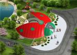 Tensile Membrane Heat Resistant Fabric Shades Structures For Shopping Mall
