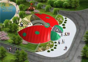 Quality Tensile Membrane Heat Resistant Fabric Shades Structures For Shopping Mall wholesale