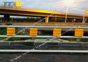 Quality Road Corners Highway Roller Barrier , Anti Corrosion Rolling Guard Barrier wholesale