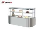 D Shape Cake Display Cabinet Digital Temperature Controller Curved Glass Cake