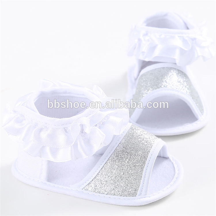 Wholesale infant Sandals Flower Lace Wedding party Princess baby shoes for Girl