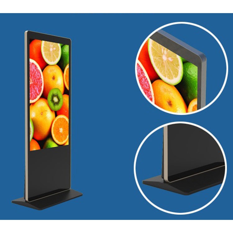 Ground standing 4K UHD 49" 50" inch LCD All-In-One capacitive touchscreen PC kiosk CAPT touch monitor with Android or Win10 PC