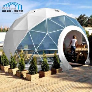 Quality Metal Geodesic Dome Tent / White Geodesic Dome Translucent Cover wholesale