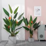 Living Room Artificial Bamboo Plant , Interior Decoration Faux Banana Tree