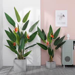 Quality Living Room Artificial Bamboo Plant , Interior Decoration Faux Banana Tree wholesale
