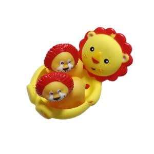Quality Cute Squeezing Rubber Ducks / Lion Animal Bath Toys Set Floating Elephant Toy Set wholesale