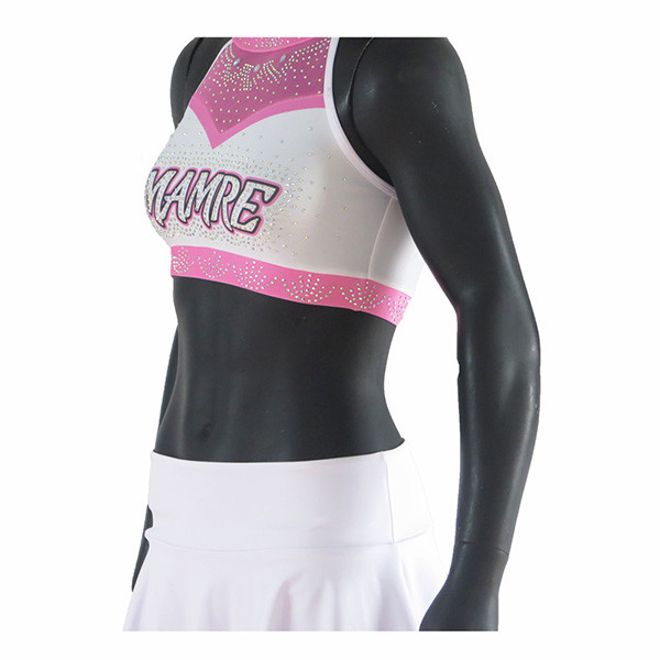 Adults Cheerleader Warm Up Suits Crop And Pleated Skirt Anti Bacterial