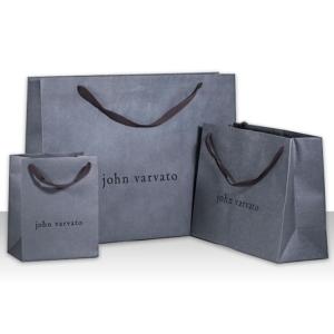 Quality Matte Coating 300gsm Paper White Bags With Handles wholesale