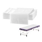 White Disposable Elastic Fitted Bed Sheets Cover Massage Table Facial Chair Spa