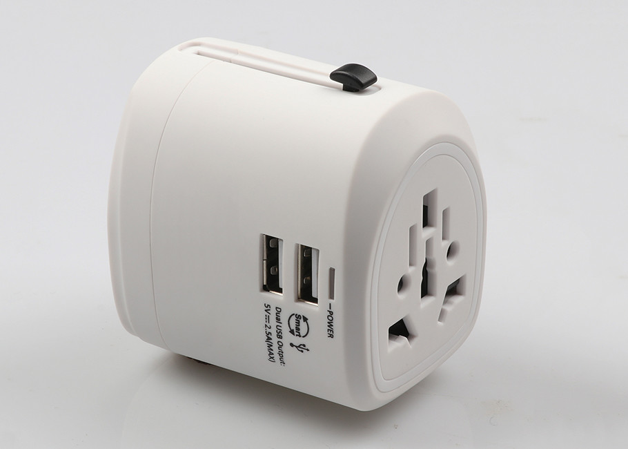 Most Popular AC Output 6A Travel Power Adapter With 2.5A Dual USB Charging Port For Business