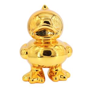 Quality OEM Fashion PVC Duck Toys Cartoon Character Gift Electroplated Duck wholesale