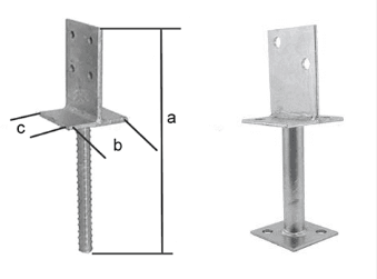 4mm Galvanised Shape Stamping Parts Post Fence Foot Anchors for Fixing and Connecting