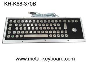 China IP65 Black Metal Computer Industrial Keyboard with Stainless steel Trackball on sale
