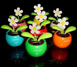 Quality New swing solar desk top car sun flower wholesale