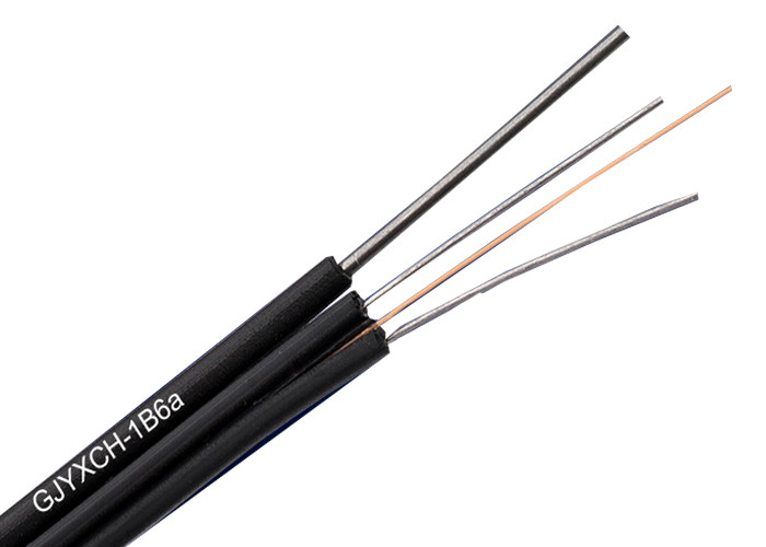 1 Core FTTH Drop Fiber Optic Cable GJYXCH With Messenger Steel Wire LSZH Jacket