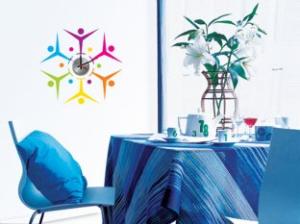 Quality Snowflake Design Vinyl Wall Sticker Clock 10A044 Flower Wall Decoration wholesale