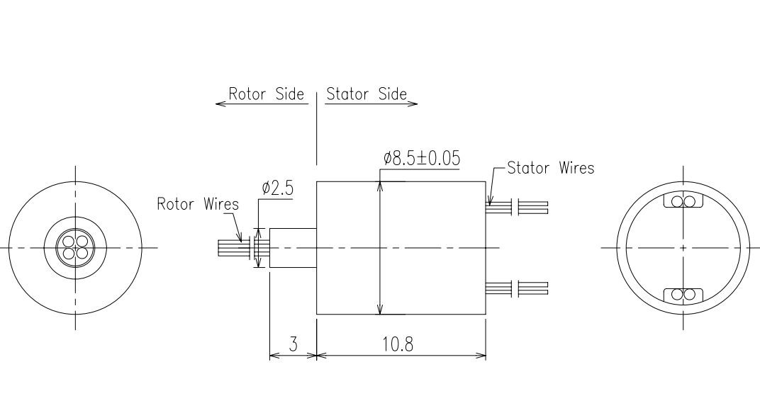 Precious Metal 240V Super Mini Capsule Slip Ring For Pan / Tilt Camera
