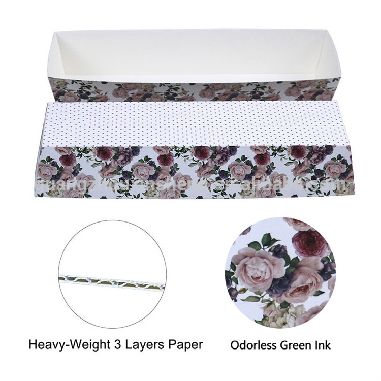Oven Safe Long Rectangle Paper Cake Baking Pans High Temperature Resistant