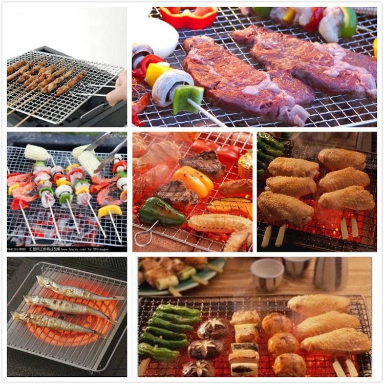 Corrosion Resistant Wire Mesh Baking Tray , Stainless Steel BBQ Grill Grate