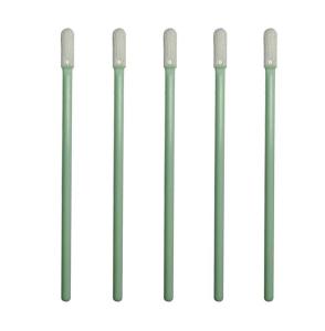 Quality Light Green Cleanroom Consumables Micro Polyester Foam Cleaning Swabs wholesale