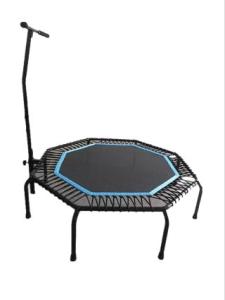 Quality 1.0MM Gym Fitness Trampoline Polypropylene Mini Trampoline With Handrail wholesale