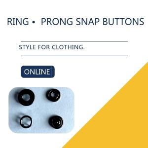 Quality Antique Silver Prong Snap Buttons Press Metal Stud For Clothing wholesale