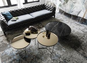 Quality Simple Modern Round Marble Top Coffee Table For Living Room / Dining Room wholesale