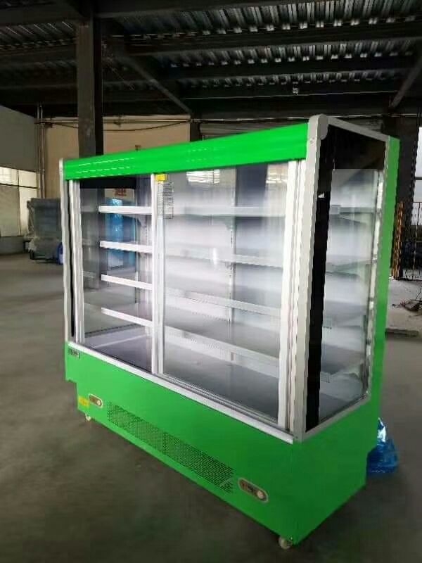 Supermarket fruit shop vegetable shop preservation display commercial with door curtain cabinet 2