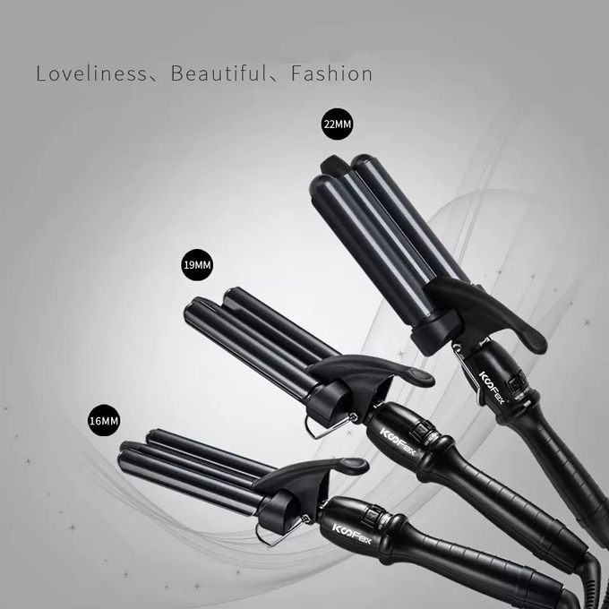 3 Barrel Temperature Adjustable Electric Hair Curler Hair Waver Curling Iron Ceramic Tourmaline