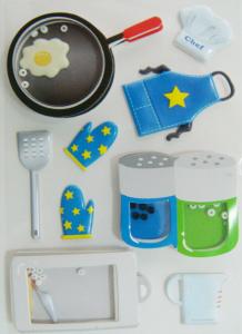 Quality Ait Shaker Freezer Cute Sticker Sheets With Bean Printed Cooking Utensils wholesale