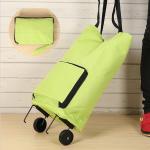 Market Foldable Reusable Shopping Bags 2 Wheels Luggage Vegetable Trolley Bag
