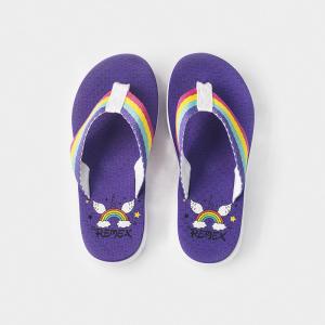 Quality Wear Resistant Rainbow Strap Flip Flops , OEM Slip Proof Flip Flops wholesale