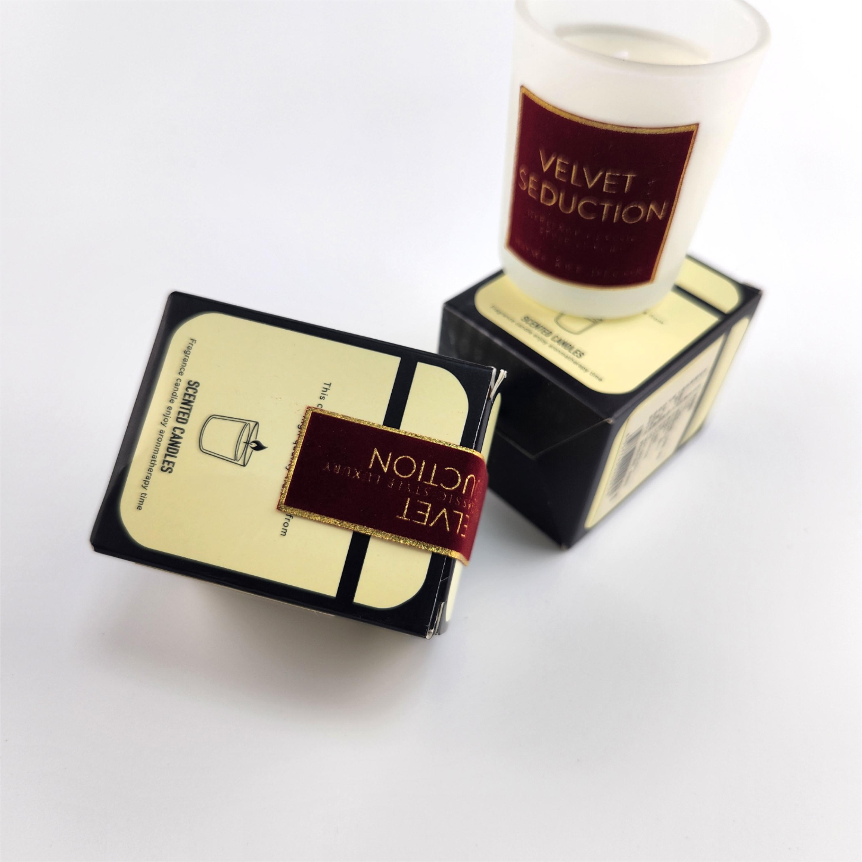 Aromatherapy Velvet Candle Label Printing Gold Foil Double Layer Candle Sticker Labels