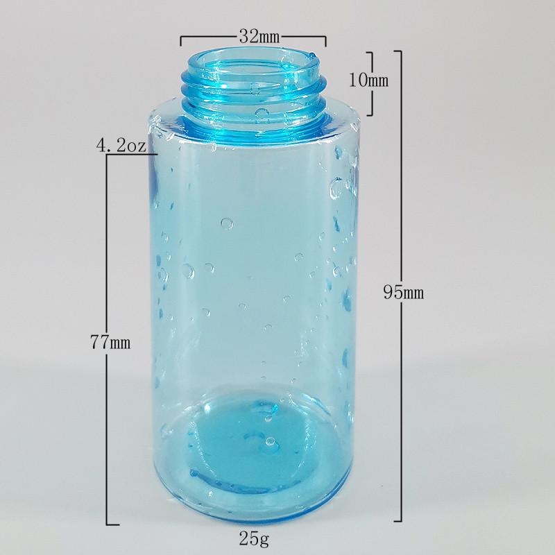 120ml Transparent Blue Emollient Water Makeup Remover Toner Press Pump Cosmetic Bottle