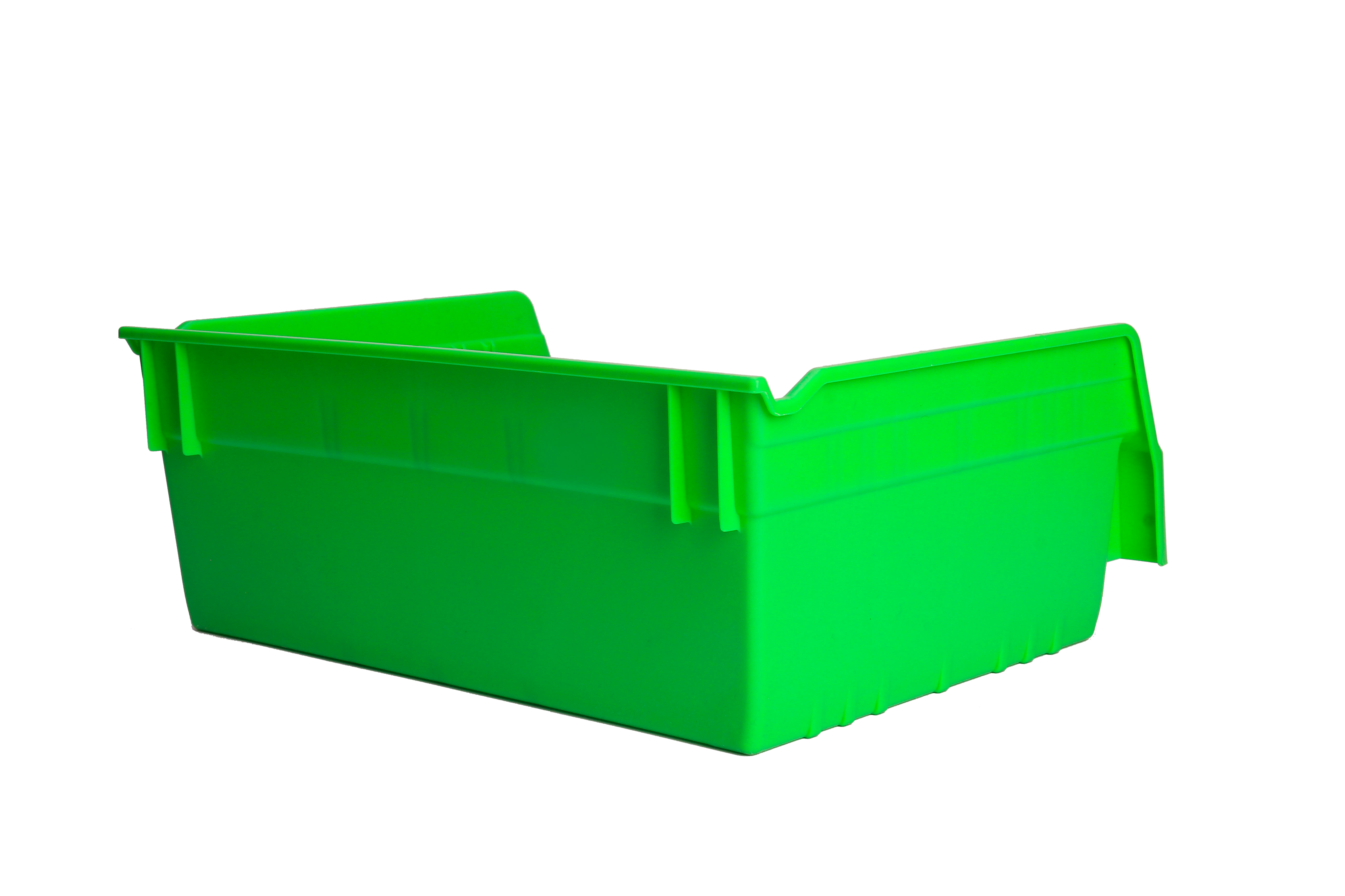 Efficiently Store Tools in Warehouse with Stackable Plastic Bins Solid Box Style