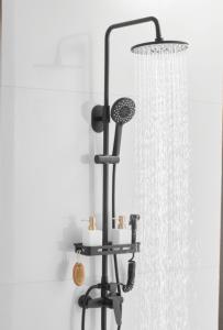 Quality OEM Punch Free Black 0.8MPA Rain Shower Faucets wholesale