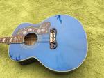 2018 Chibson G200 acoustic guitar transparent blue GB G200 electric acoustic